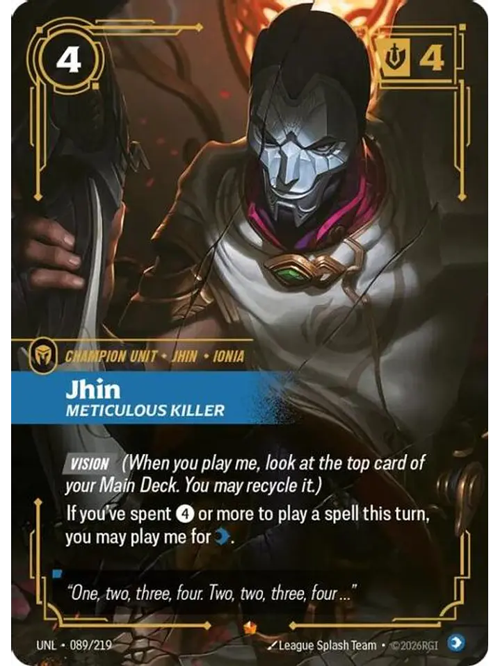 089/219 Epic Jhin - Meticulous Killer 1