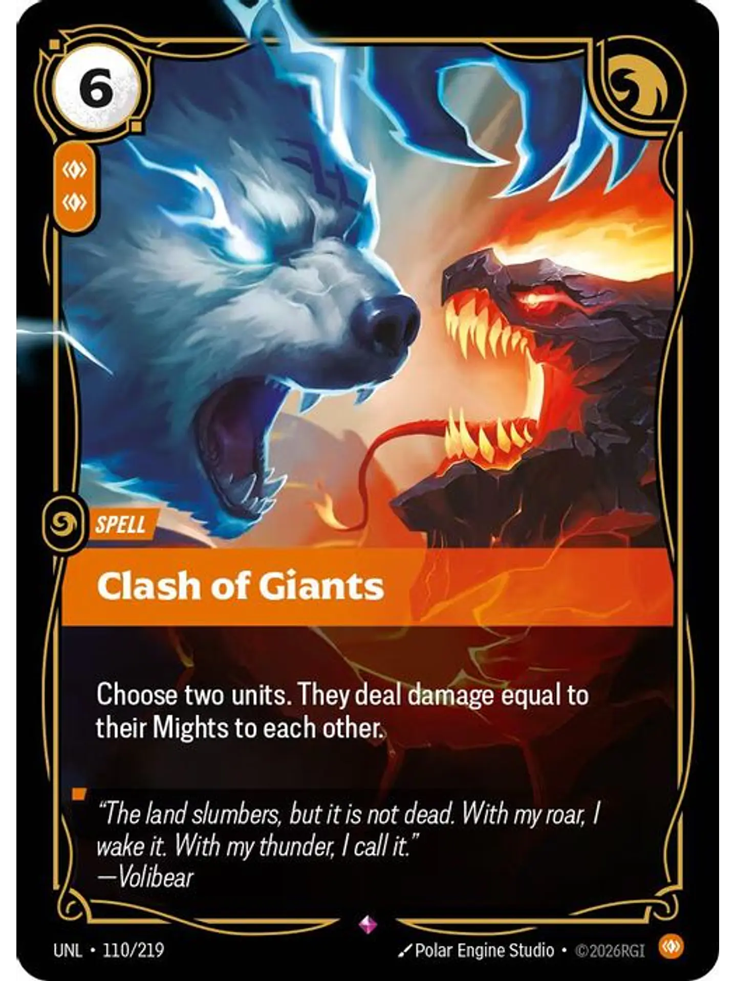 110/219 R Clash of Giants 1