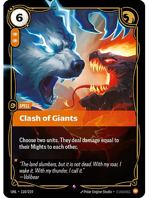 110/219 R Clash of Giants