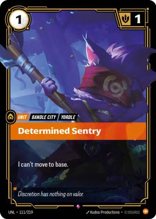 111/219 R Determined Sentry