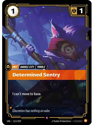 111/219 R Determined Sentry