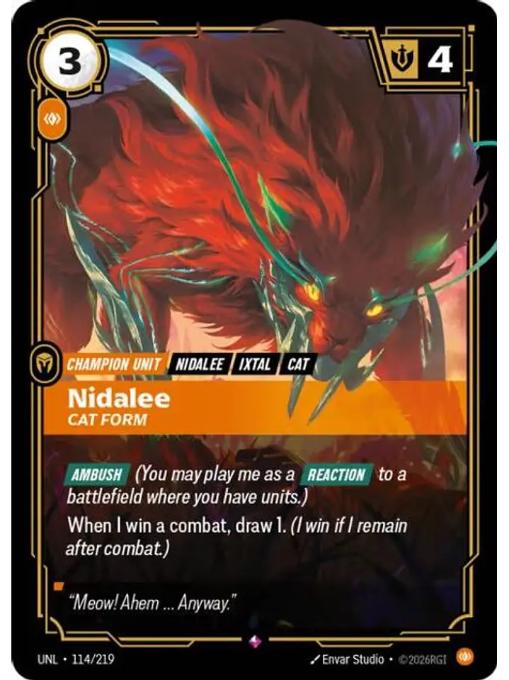 114/219 R Nidalee - Cat Form 1