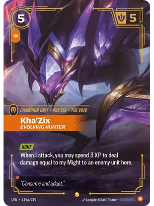 119a/219 (Alternate Art) Kha'Zix - Evolving Hunter