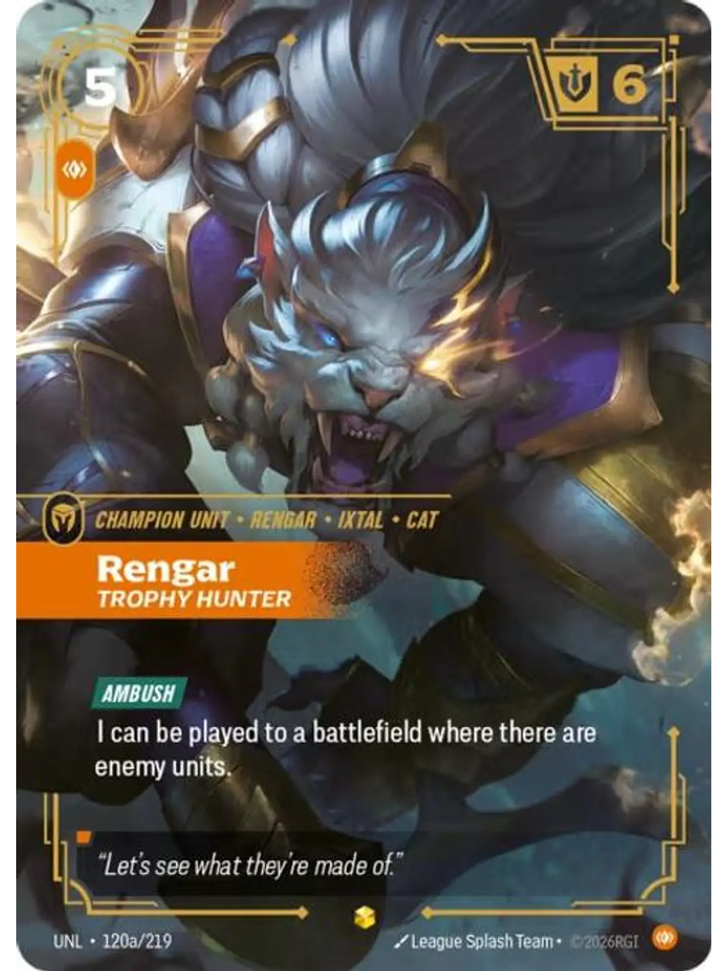 120a/219 (Alternate Art) Rengar - Trophy Hunter 1