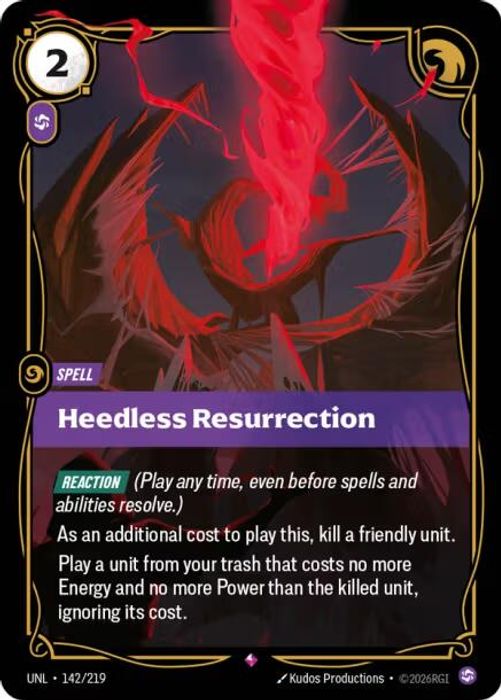 142/219 R Heedless Resurrection