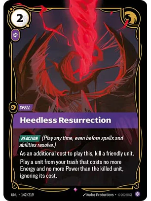 142/219 R Heedless Resurrection