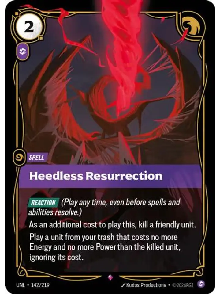 142/219 R Heedless Resurrection 1