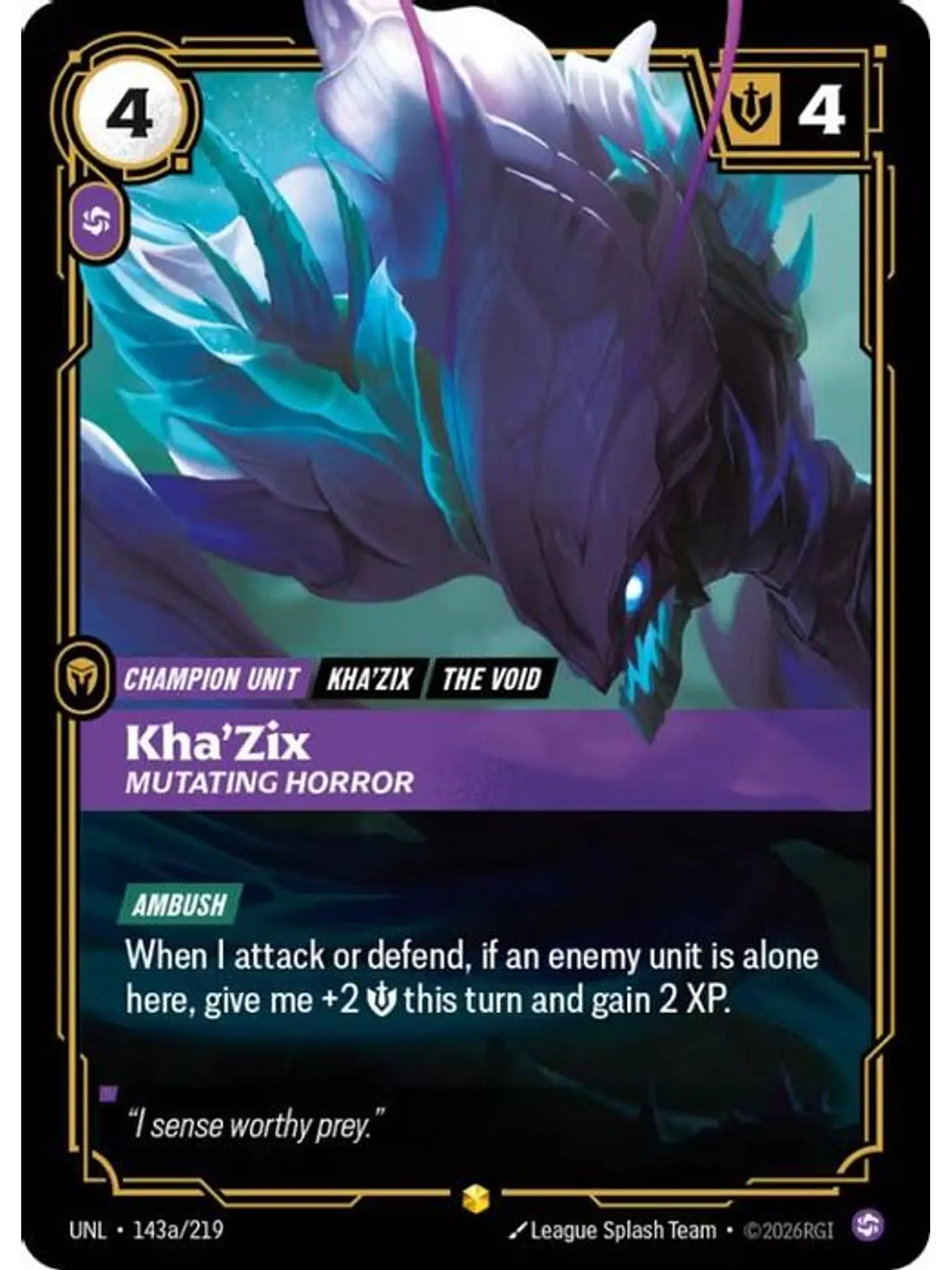 143a/219 (Alternate Art) Kha'Zix - Mutating Horror 1