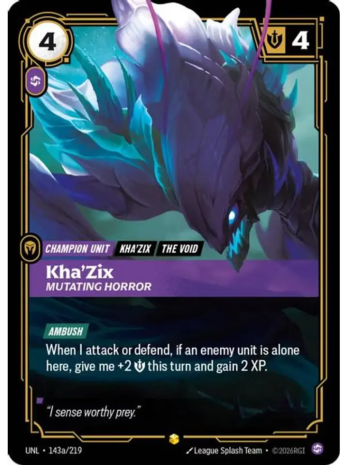 143a/219 (Alternate Art) Kha'Zix - Mutating Horror 1