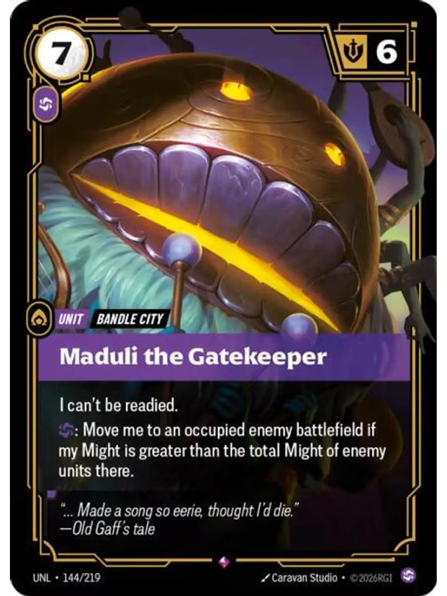 144/219 R Maduli the Gatekeeper 1