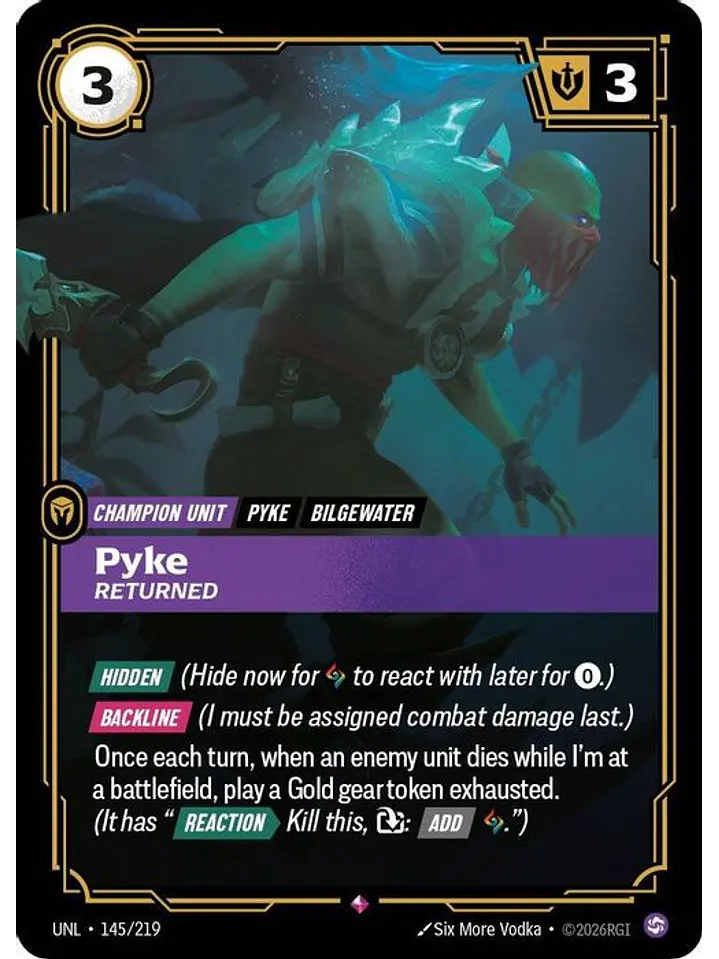 145/219 R Pyke - Returned 1