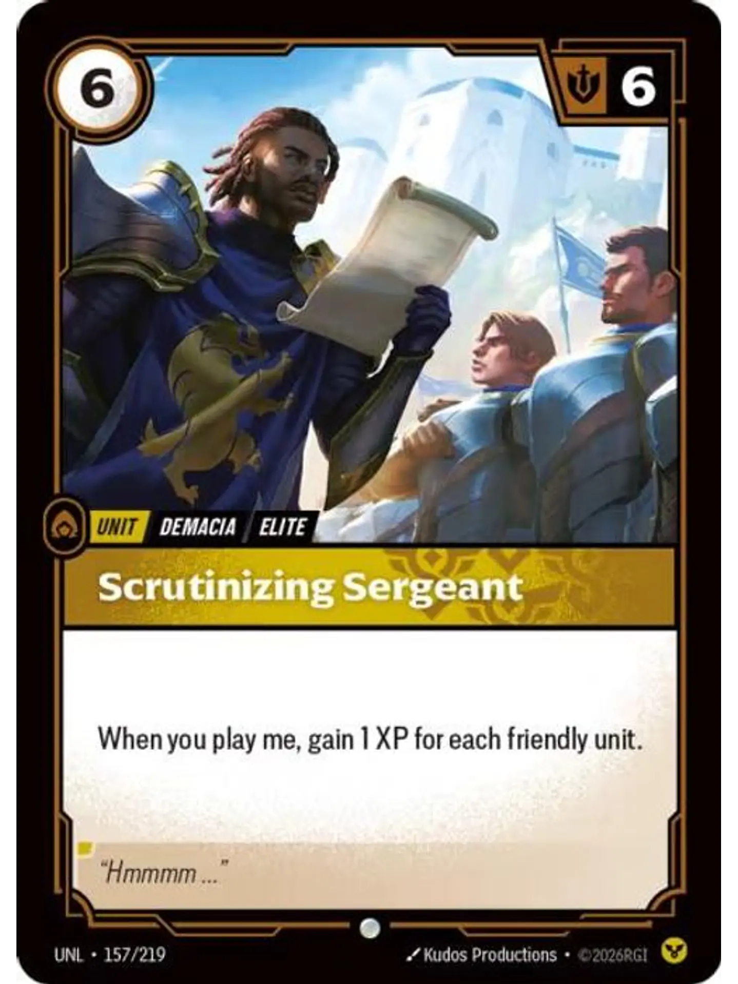 157/219 C Scrutinizing Sergeant 1