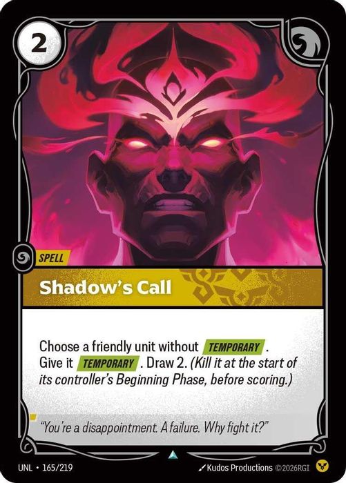 165/219 U Shadow's Call