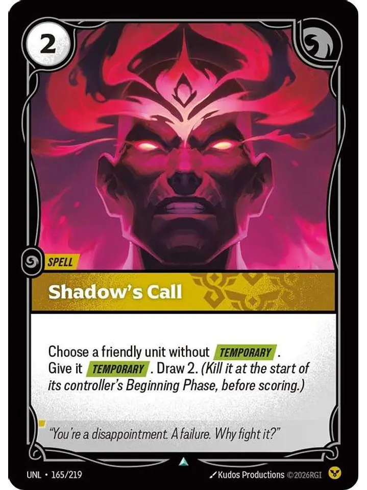 165/219 U Shadow's Call 1