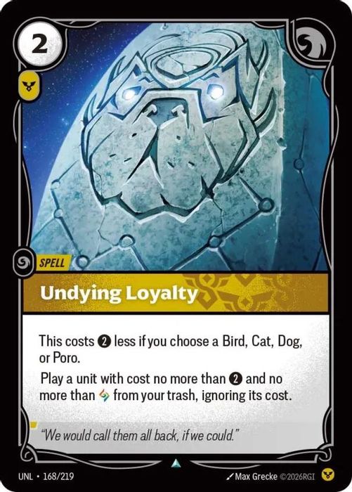 168/219 U ndying Loyalty