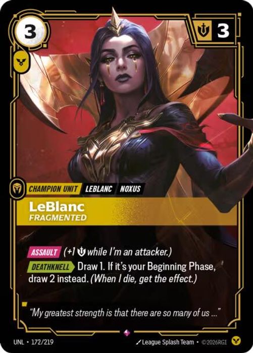 LeBlanc - Fragmented - 172/219 - Rare (Inglés Foil NM)