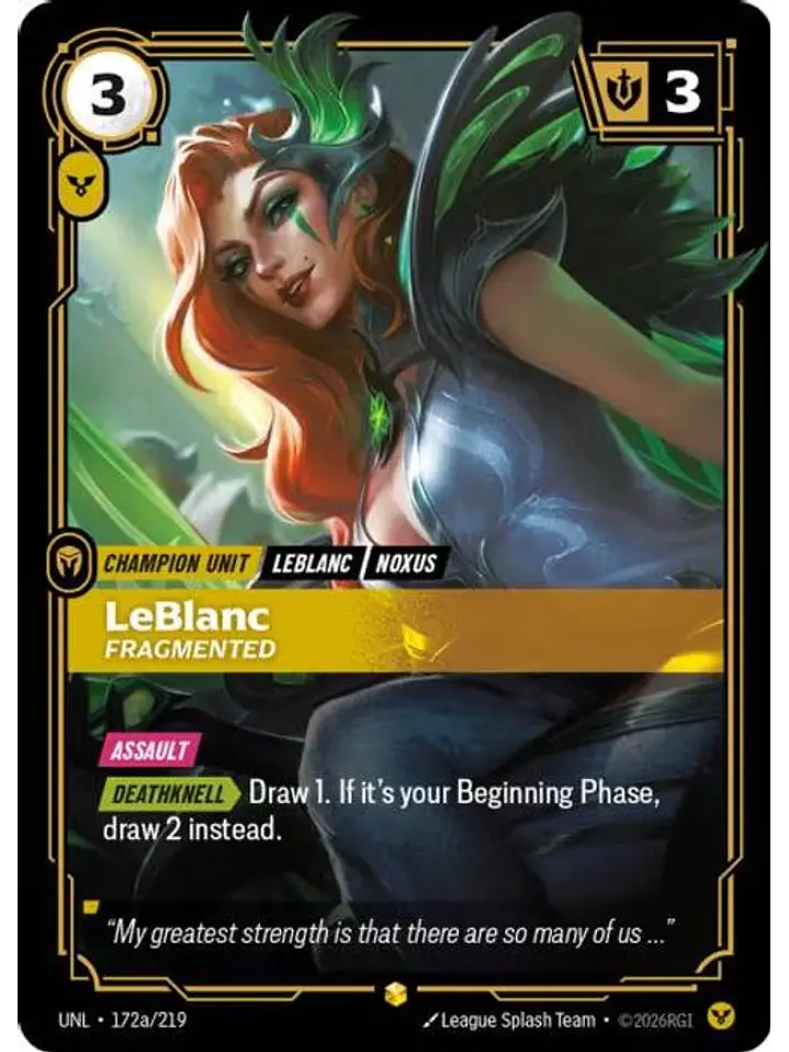 172a/219 (Alternate Art) LeBlanc - Fragmented 1