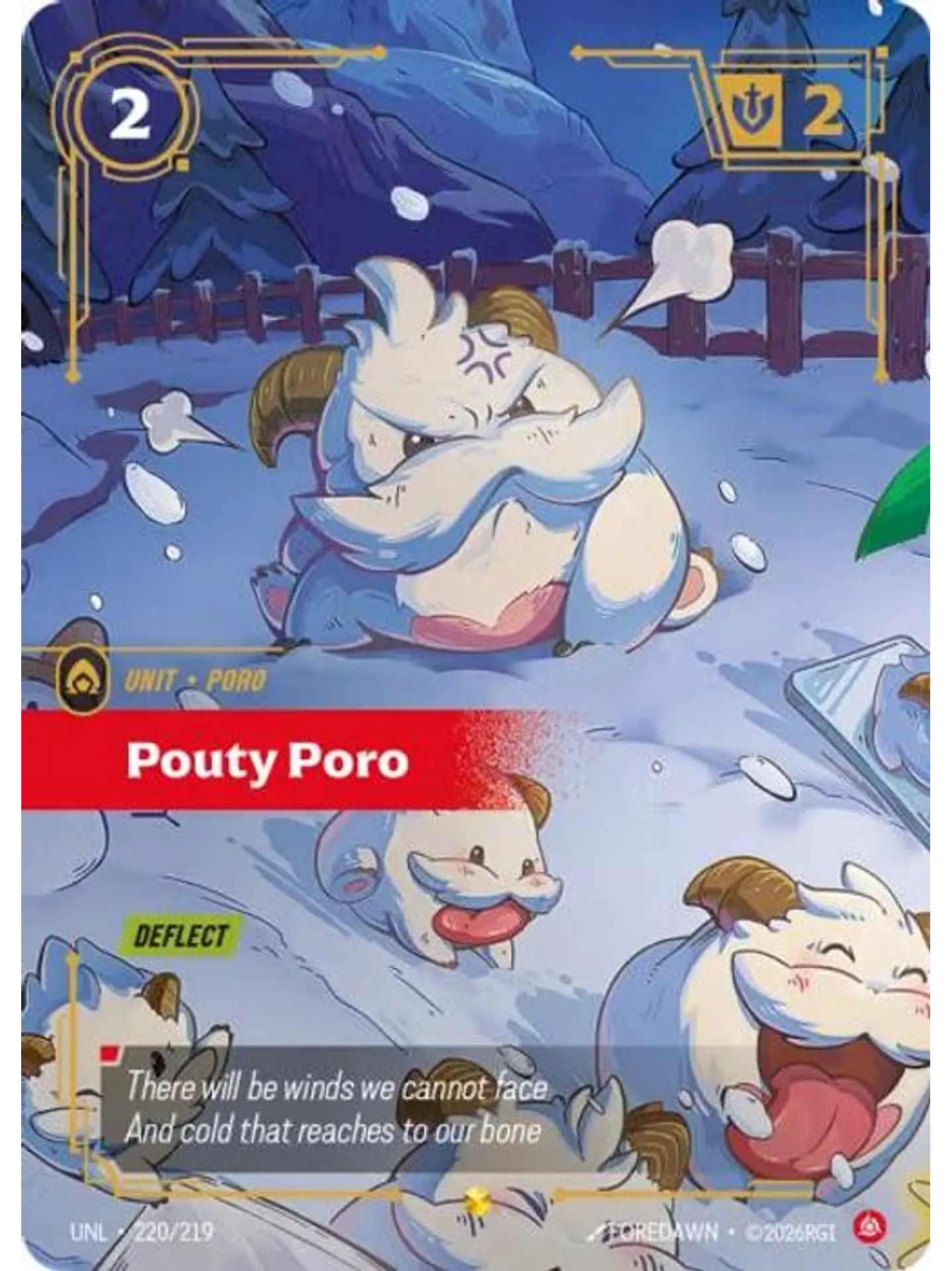 220/219 (Alternate Art) Pouty Poro (Overnumbered) 1