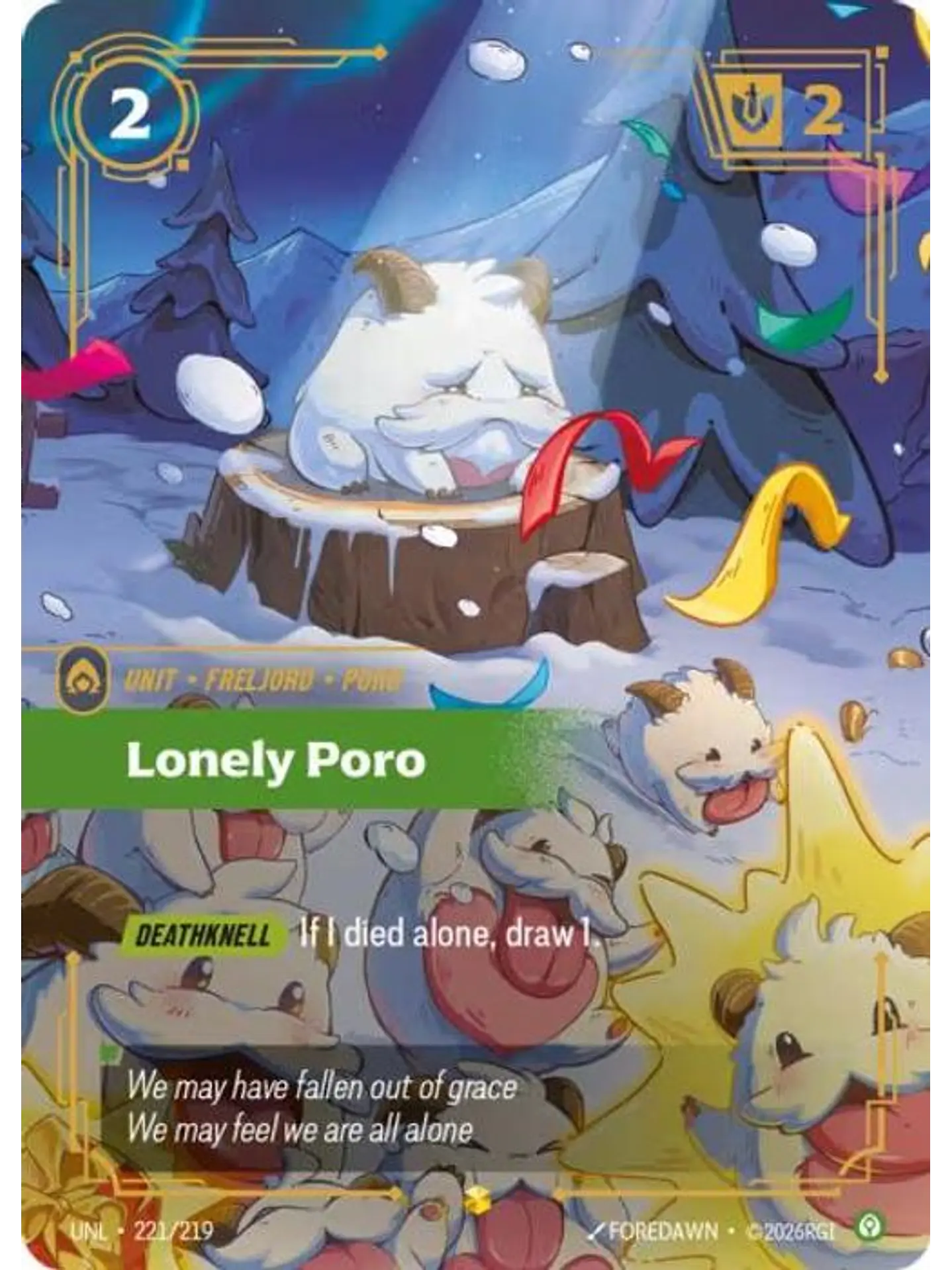 221/219 (Alternate Art) Lonely Poro (Overnumbered) 1