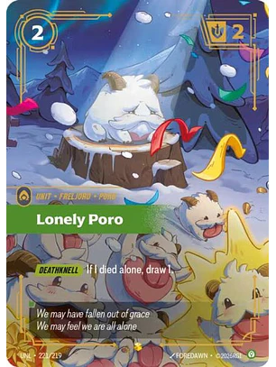 221/219 (Alternate Art) Lonely Poro (Overnumbered)