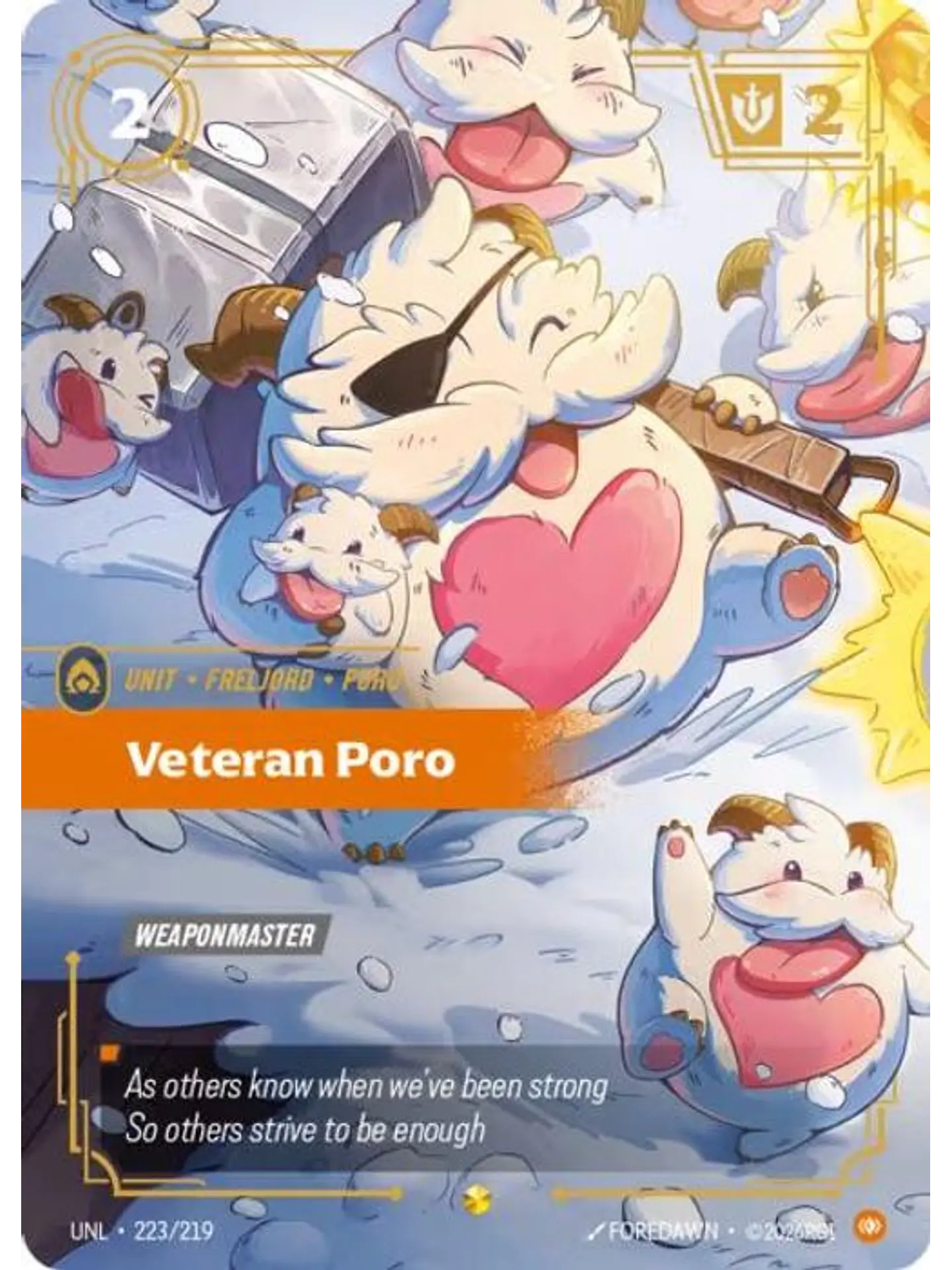 223/219 (Alternate Art) Veteran Poro (Overnumbered) 1