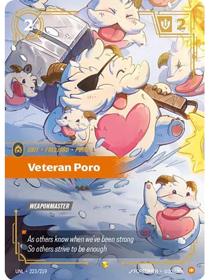 223/219 (Alternate Art) Veteran Poro (Overnumbered)