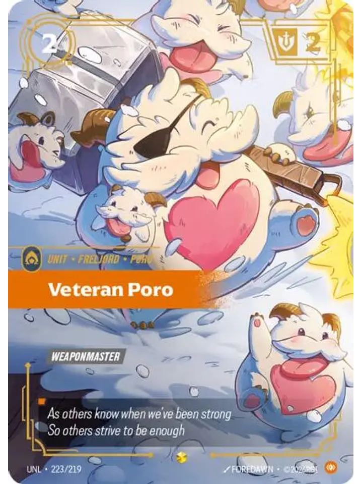 223/219 (Alternate Art) Veteran Poro (Overnumbered) 1