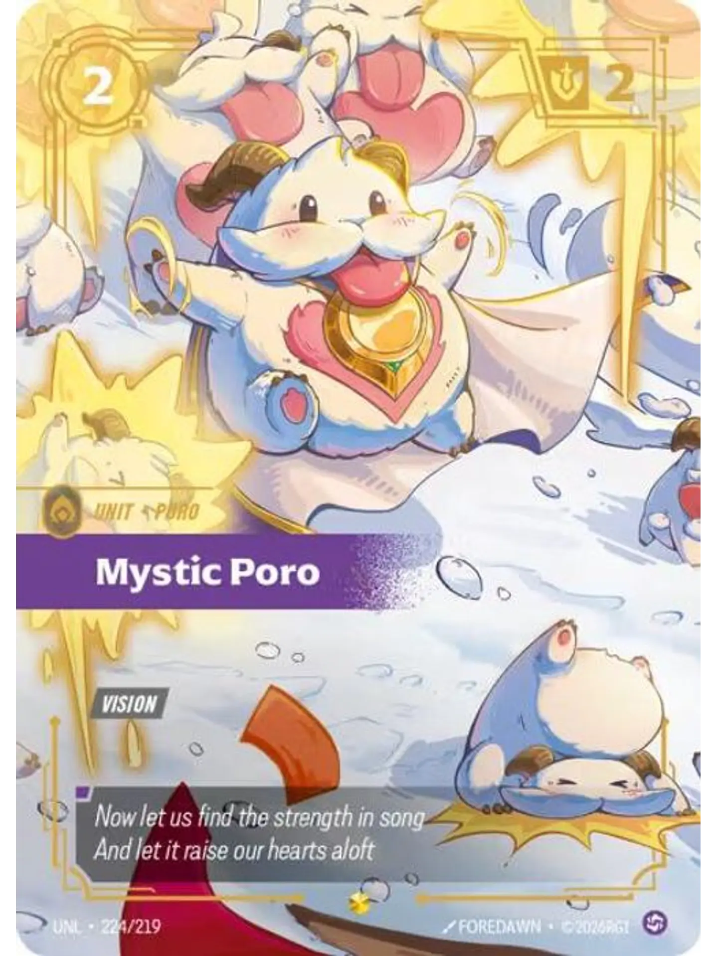 224/219 (Alternate Art) Mystic Poro (Overnumbered) 1