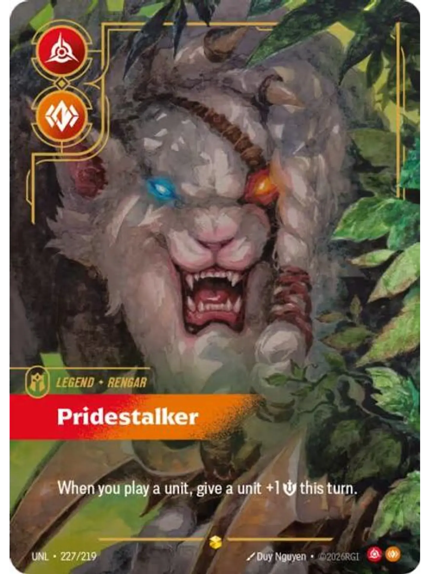 227/219 (Alternate Art) Rengar - Pridestalker (Overnumbered) 1