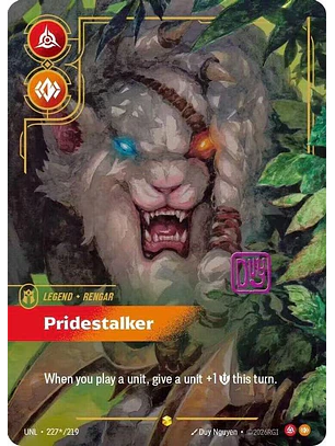 227*/219 (Alternate Art) Rengar - Pridestalker (Signature)