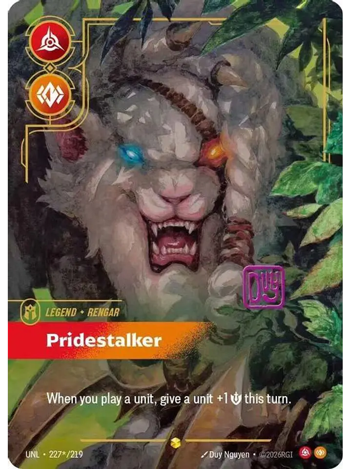 227*/219 (Alternate Art) Rengar - Pridestalker (Signature) 1