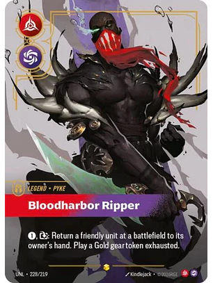 228/219 (Alternate Art) Pyke - Bloodharbor Ripper (Overnumbered)