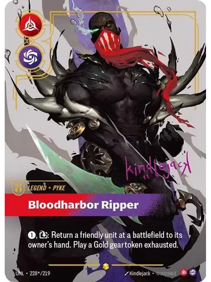 228*/219 (Alternate Art) Pyke - Bloodharbor Ripper (Signature) 1