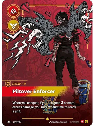 229/219 (Alternate Art) Vi - Piltover Enforcer (Overnumbered)