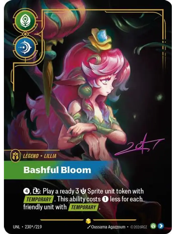 230*/219 (Alternate Art) Lillia - Bashful Bloom (Signature) 1