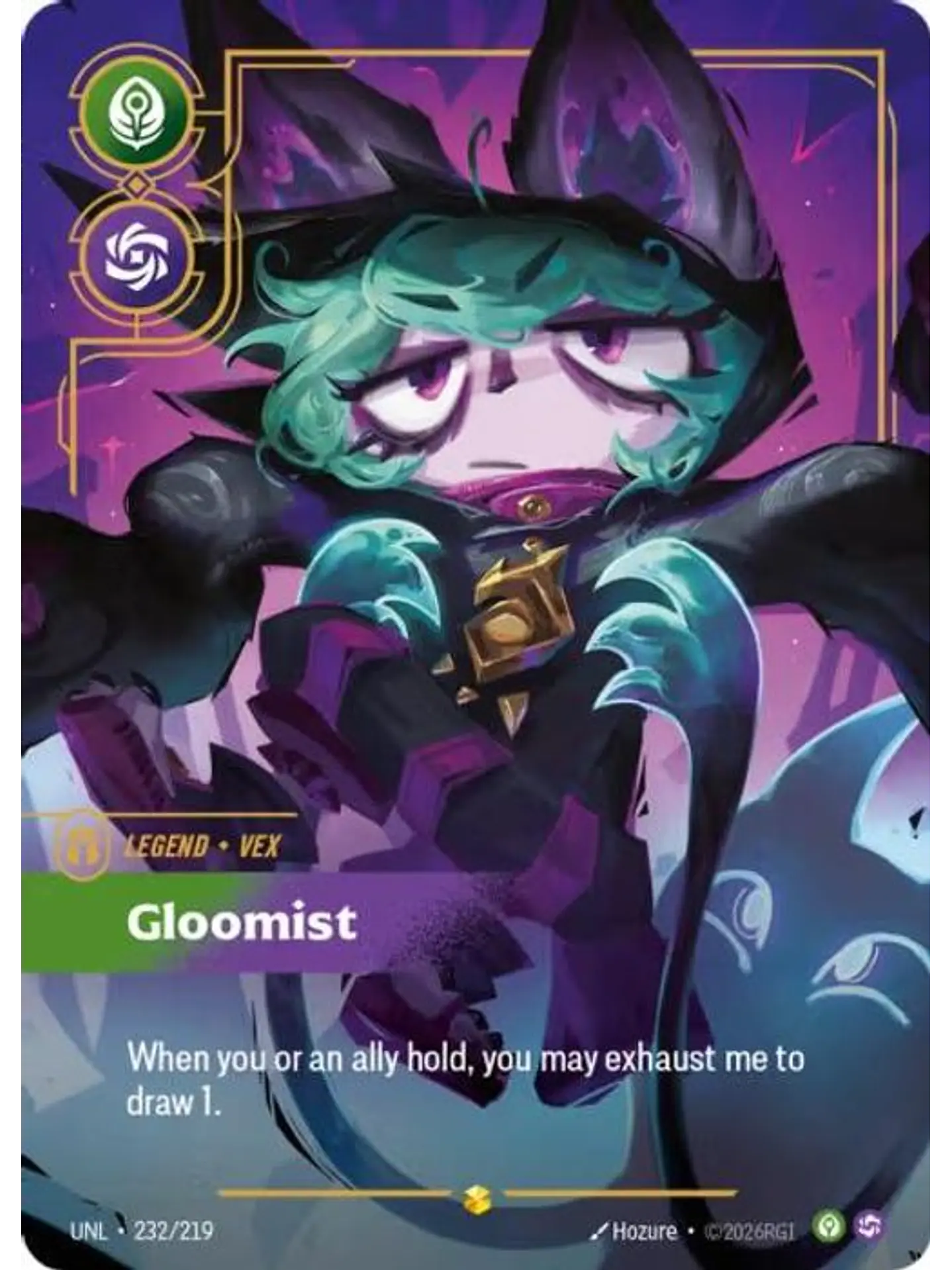 232/219 (Alternate Art) Vex - Gloomist (Overnumbered) 1