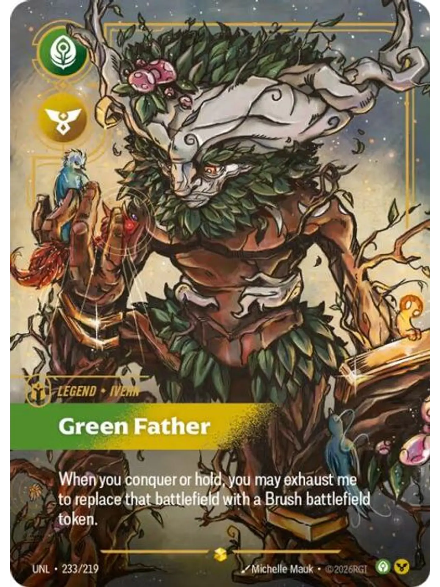 233/219 (Alternate Art) Ivern - Green Father (Overnumbered) 1