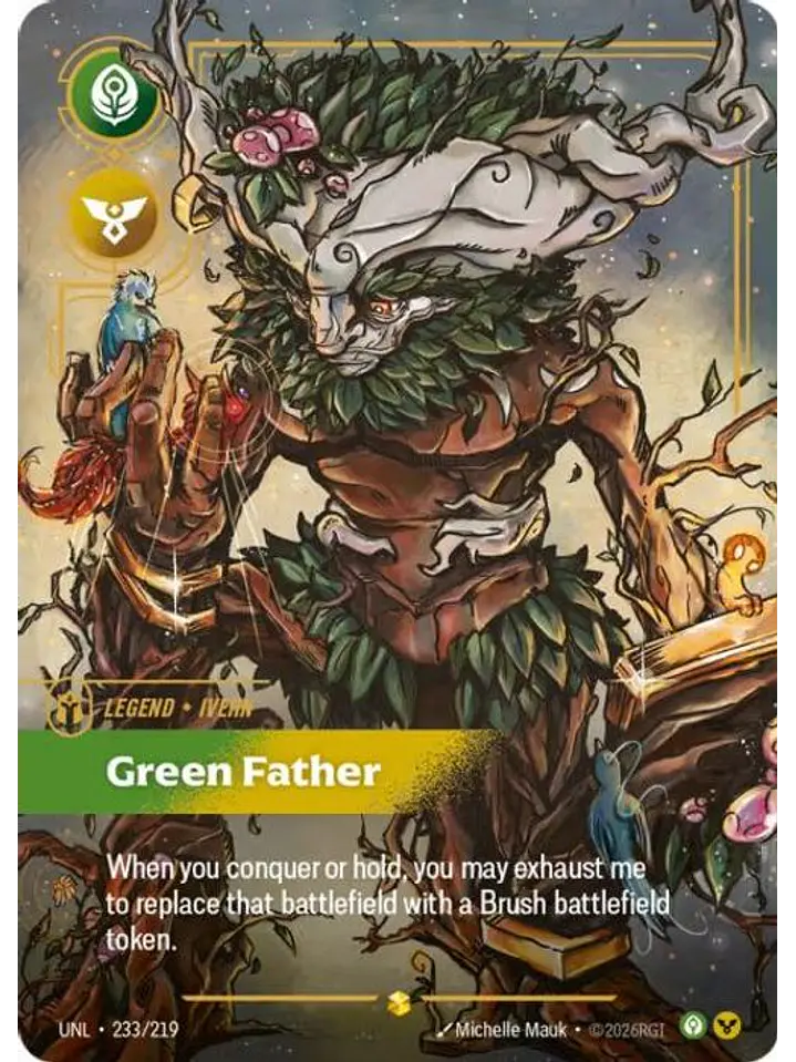 233/219 (Alternate Art) Ivern - Green Father (Overnumbered) 1