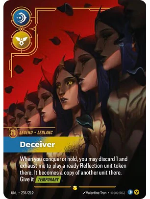 235/219 (Alternate Art) LeBlanc - Deceiver (Overnumbered)