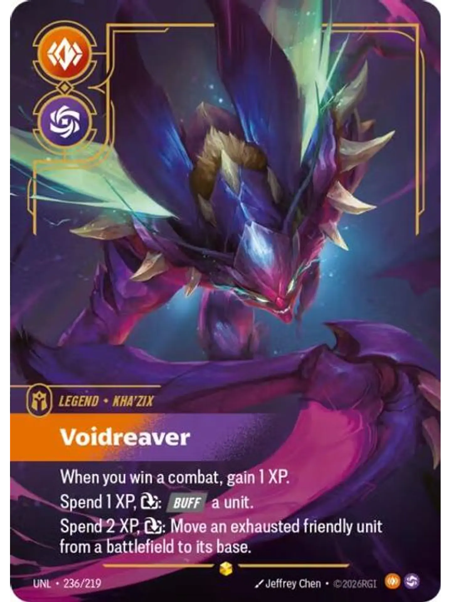 236/219 (Alternate Art) Kha'Zix - Voidreaver (Overnumbered) 1
