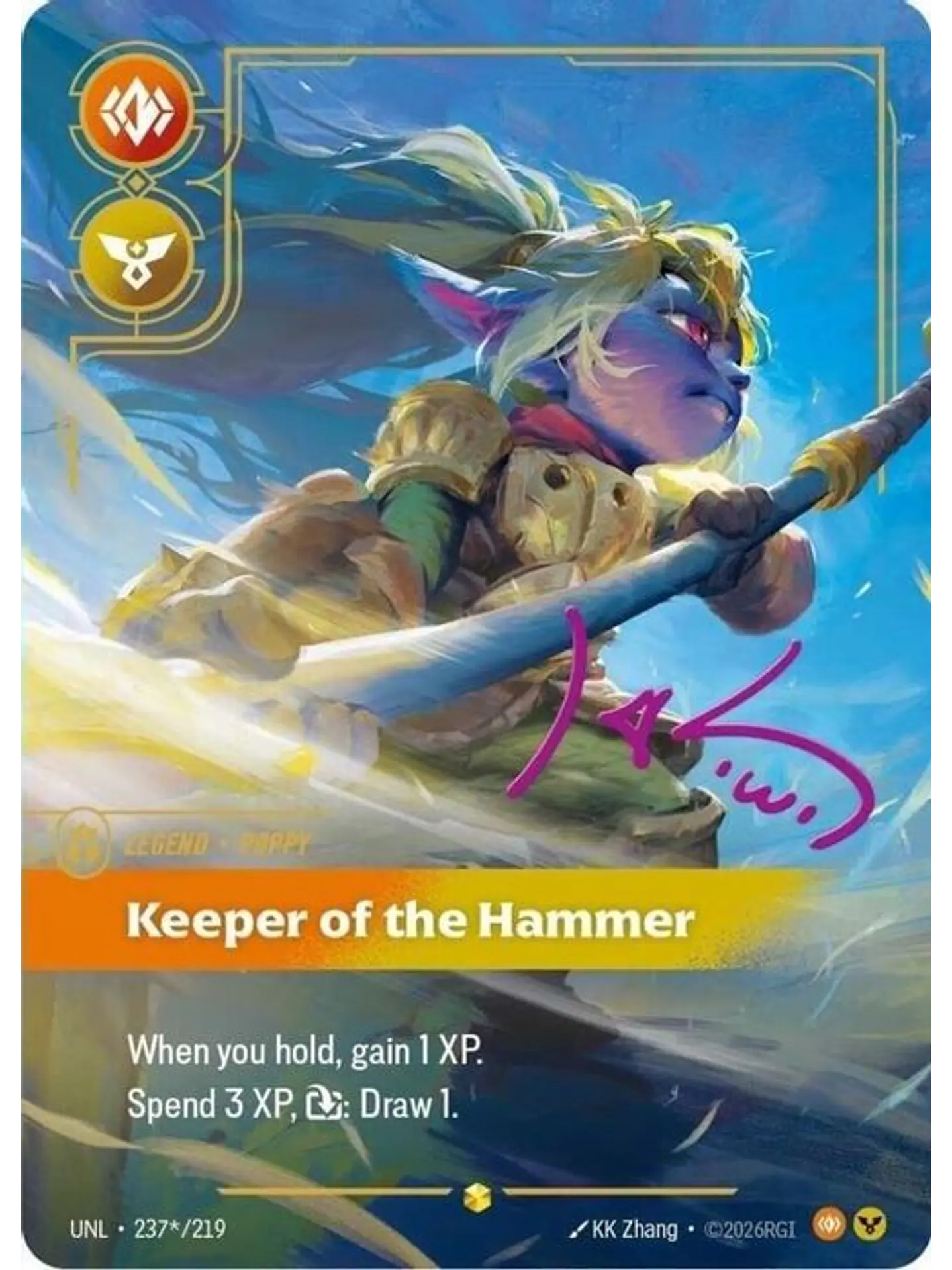 237*/219 (Alternate Art) Poppy - Keeper of the Hammer (Signature) 1