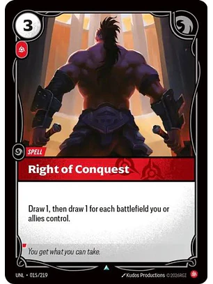 015/219 U Right of Conquest (FOIL)