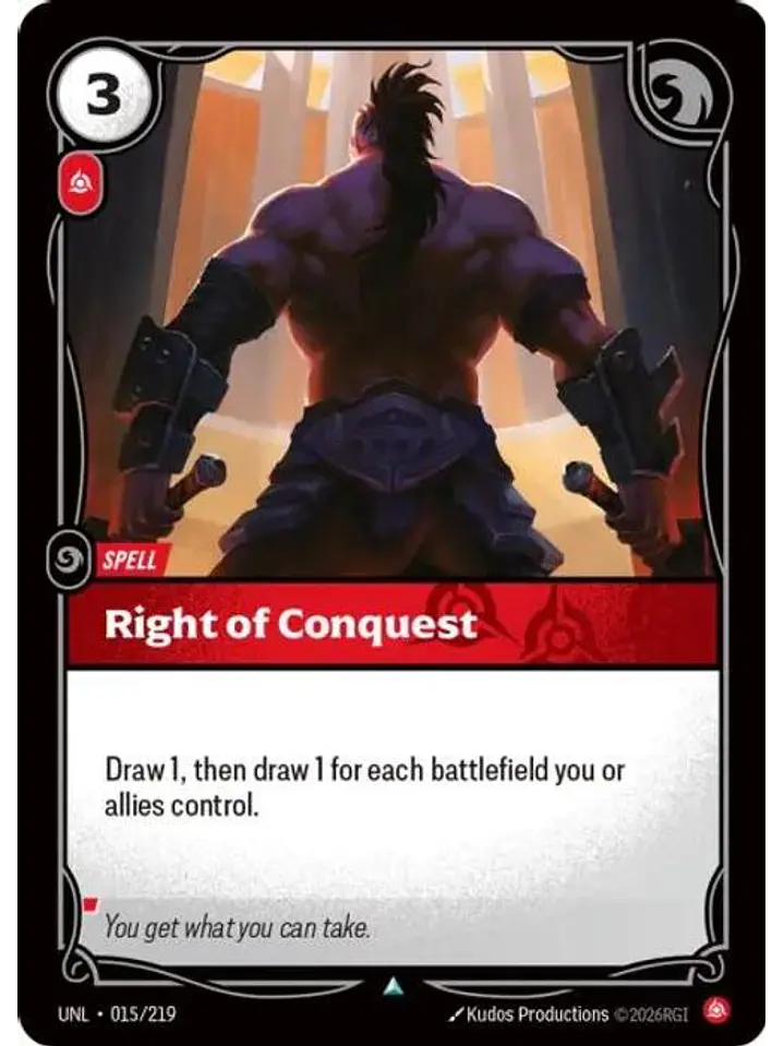 015/219 U Right of Conquest (FOIL) 1