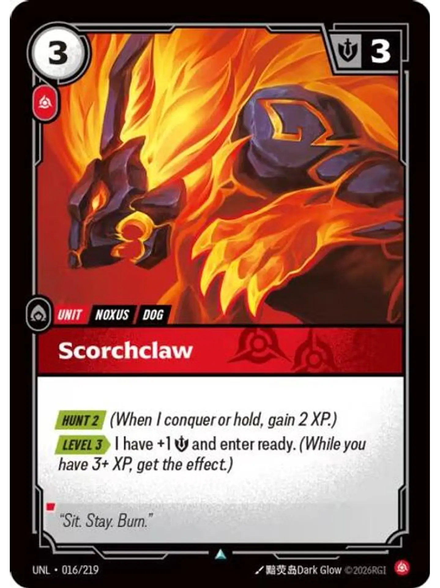 016/219 U Scorchclaw (FOIL) 1