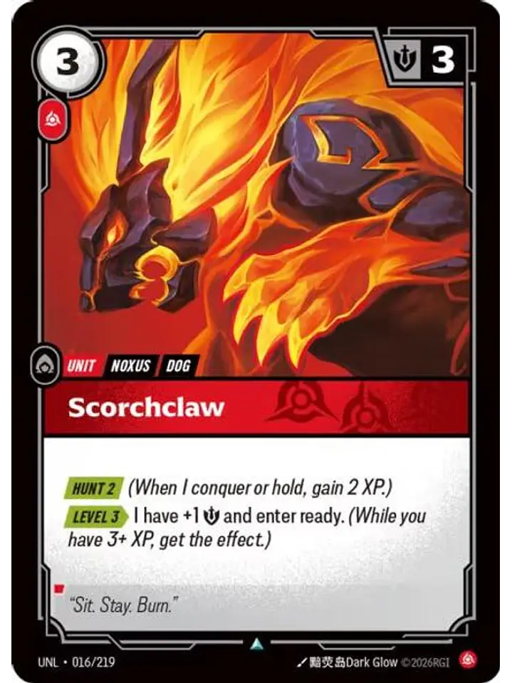 016/219 U Scorchclaw (FOIL) 1