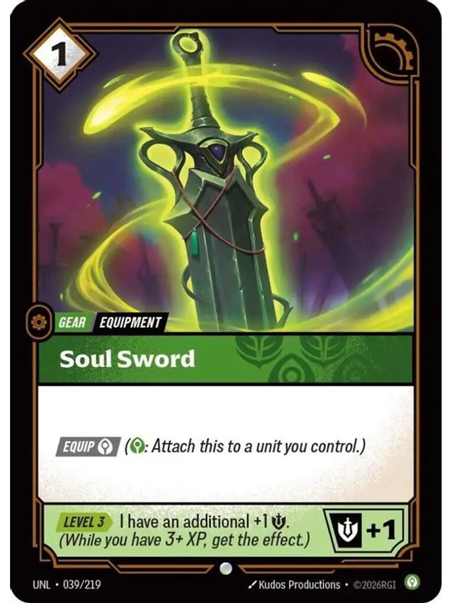 039/219 C Soul Sword (FOIL) 1