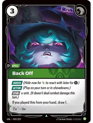 042/219 U Back Off (FOIL)