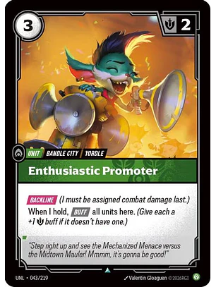 043/219 U Enthusiastic Promoter (FOIL)