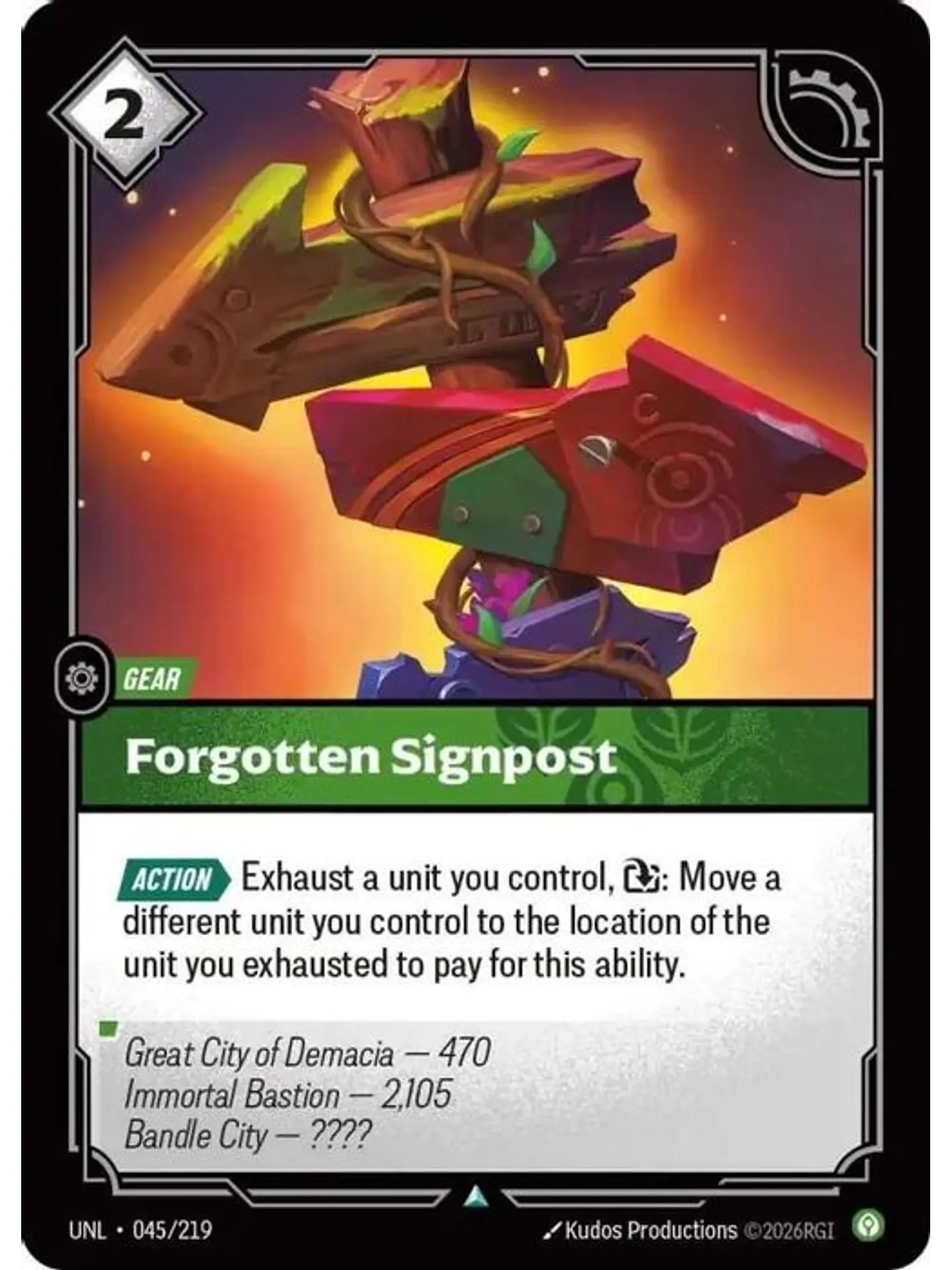 045/219 C Forgotten Signpost (FOIL) 1