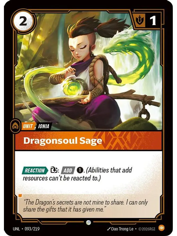 093/219 C Dragonsoul Sage (FOIL) 1